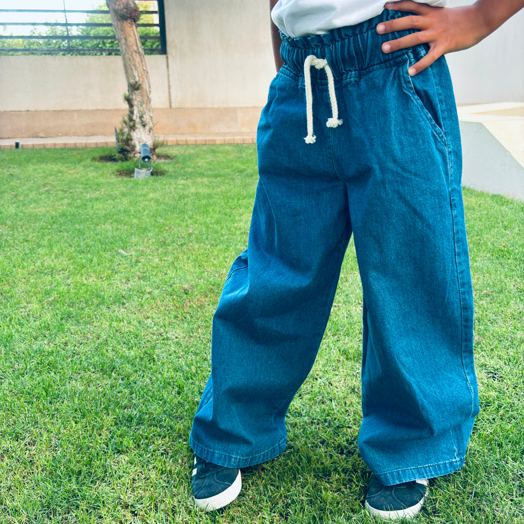 Wide Leg Denim Pants