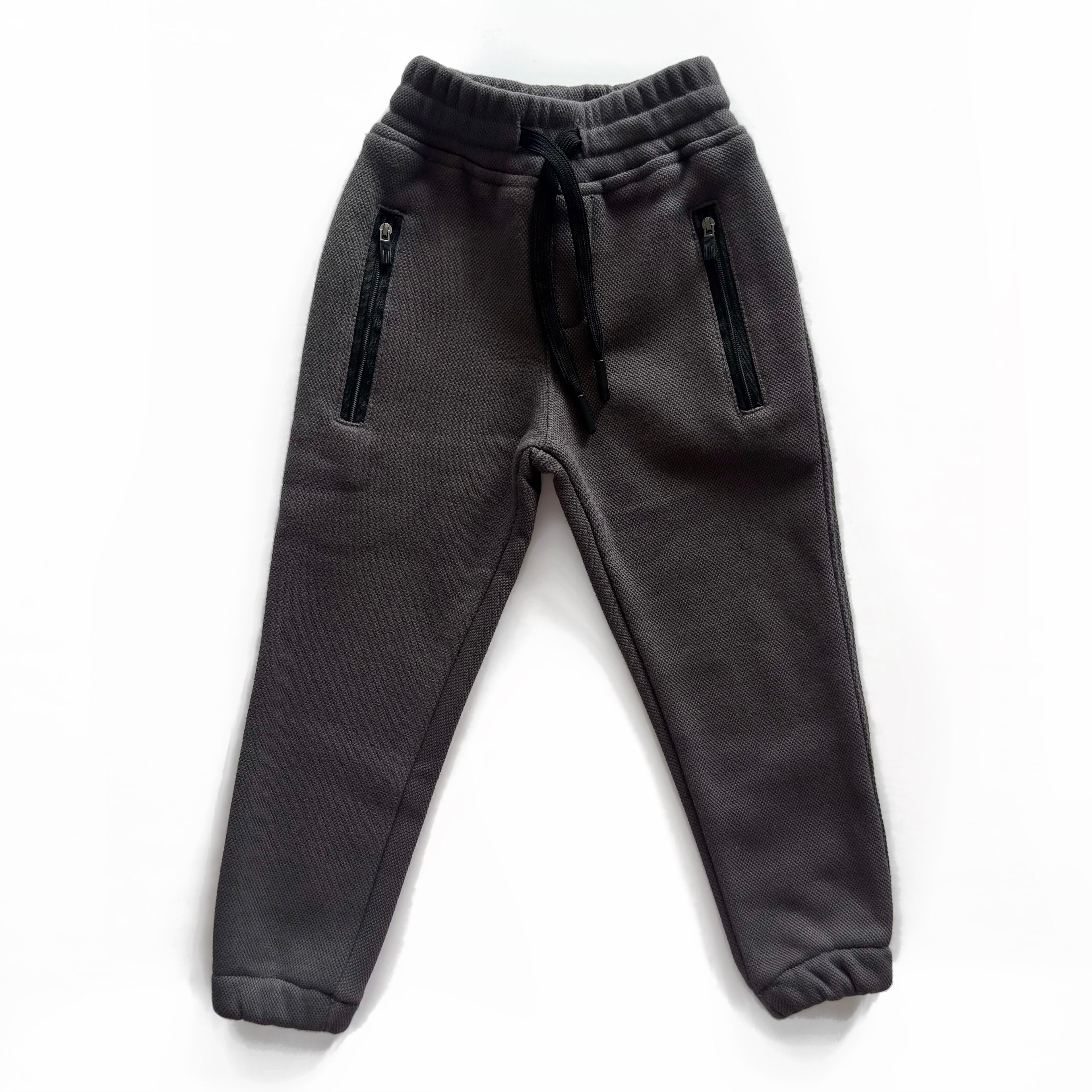 Charcoal Grey Cotton Fleece Joggers