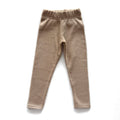 Beige Velvet Fleece Lined Leggings