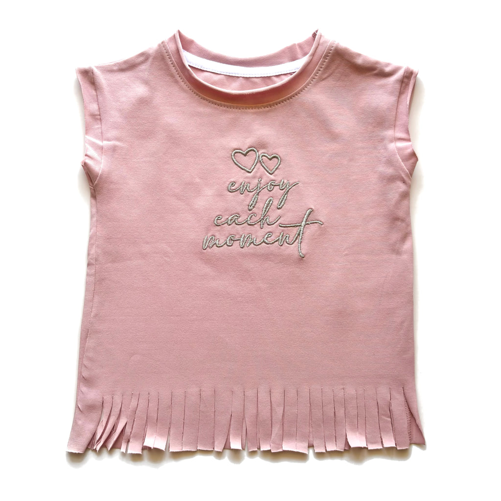 Cashmere Pink Fringed T-shirt