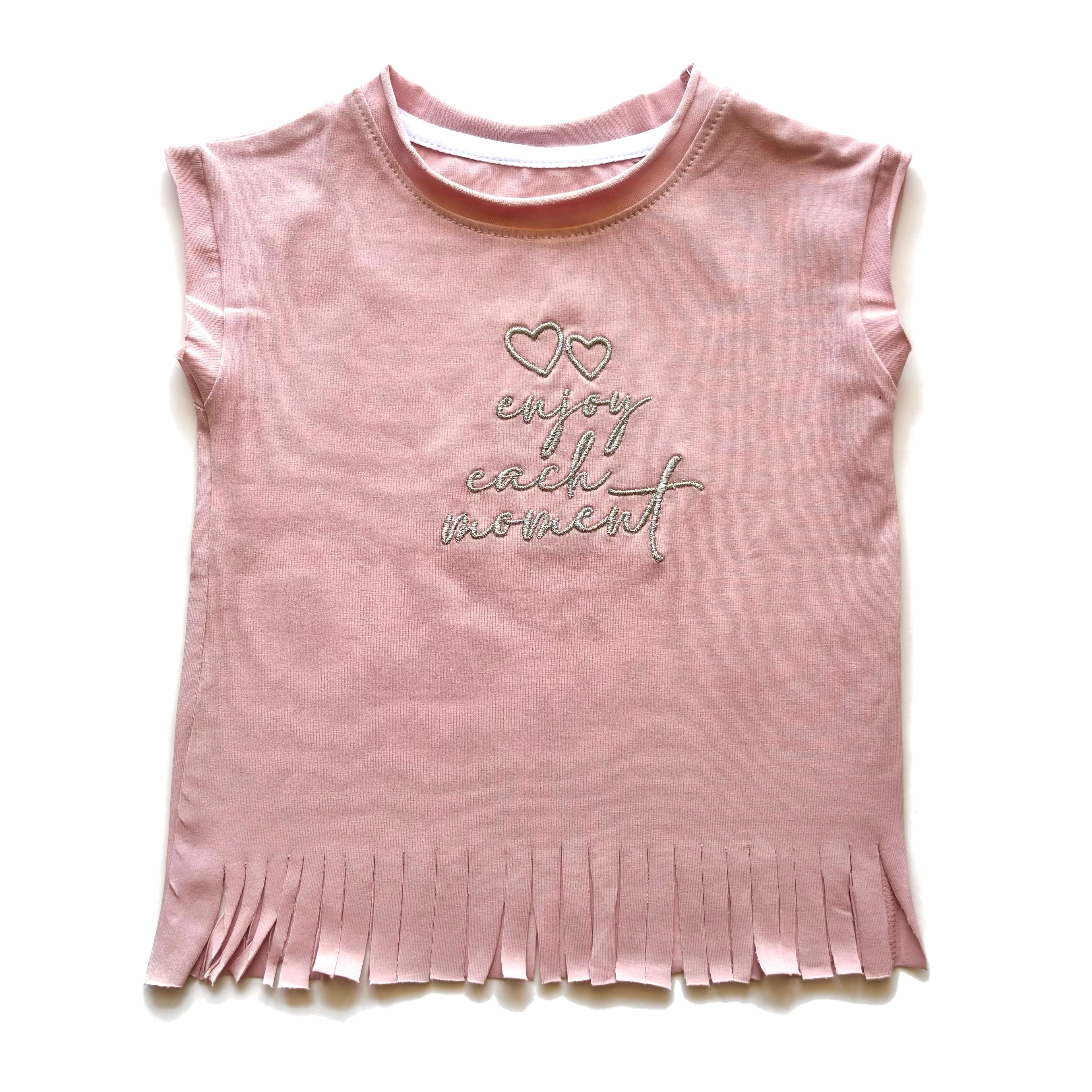 Cashmere Pink Fringed T-shirt