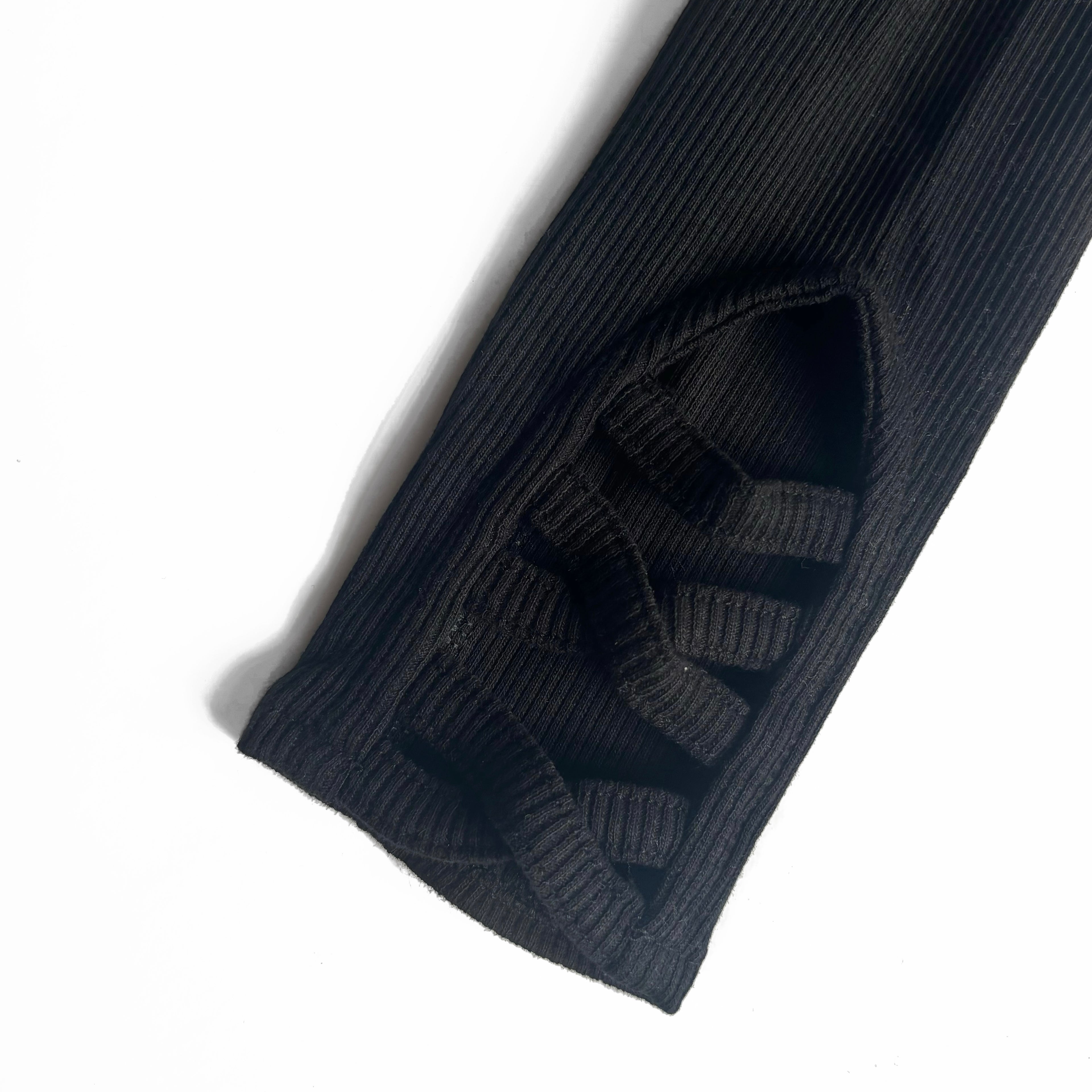 Criss-cross Ankle Black Ribbed leggings