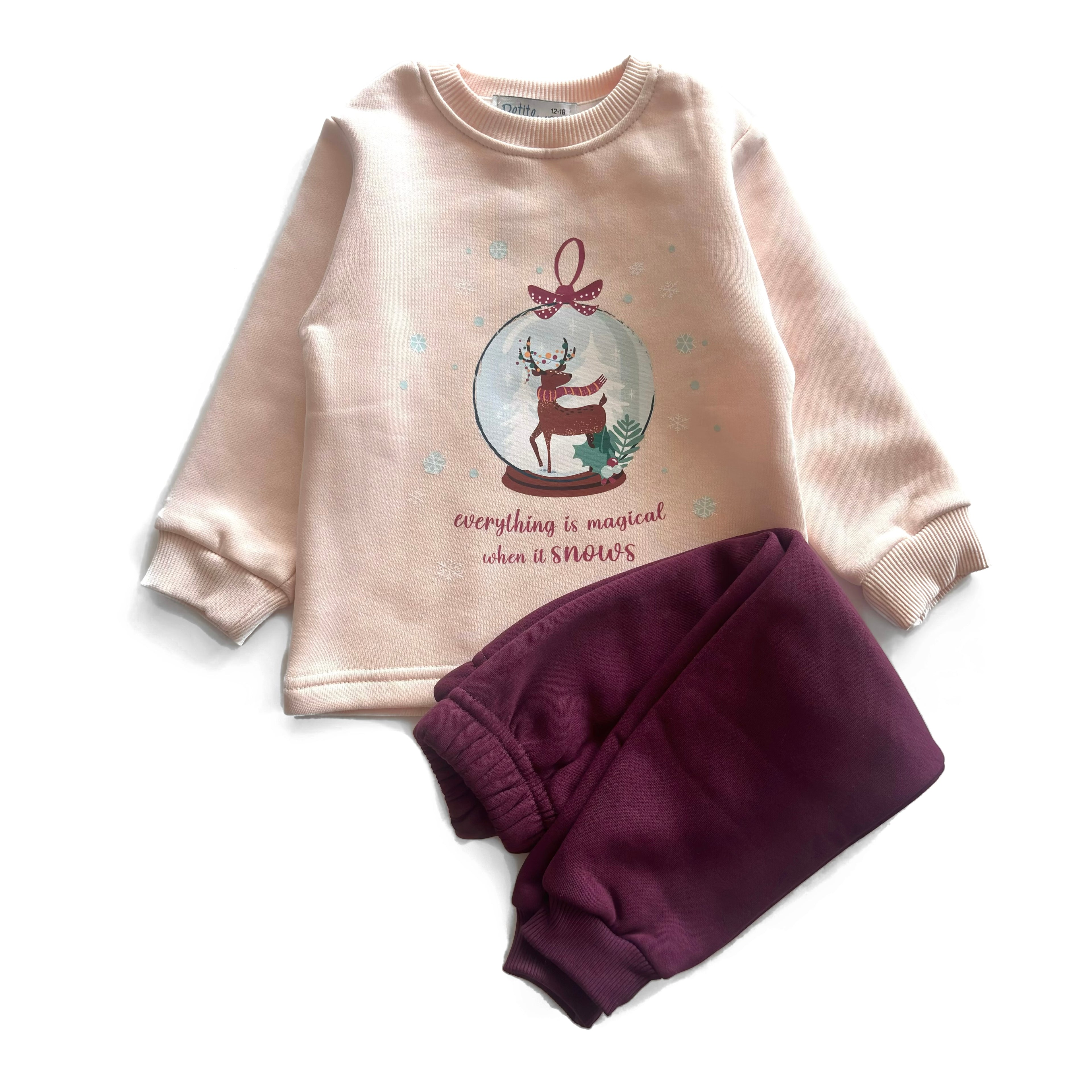 Snow Globe Cotton Fleece PJs