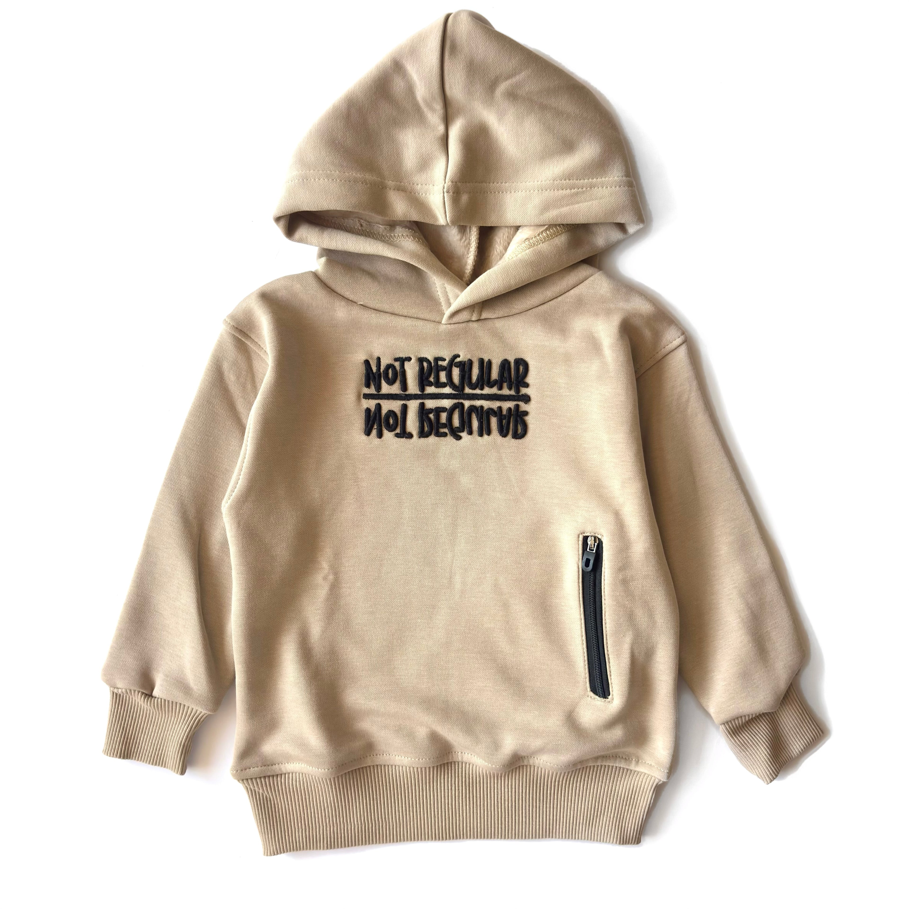 Not Regular Embroidery Cotton Fleece Hoodie