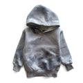 Grey Tie Dye Cotton Fleece Hoodie