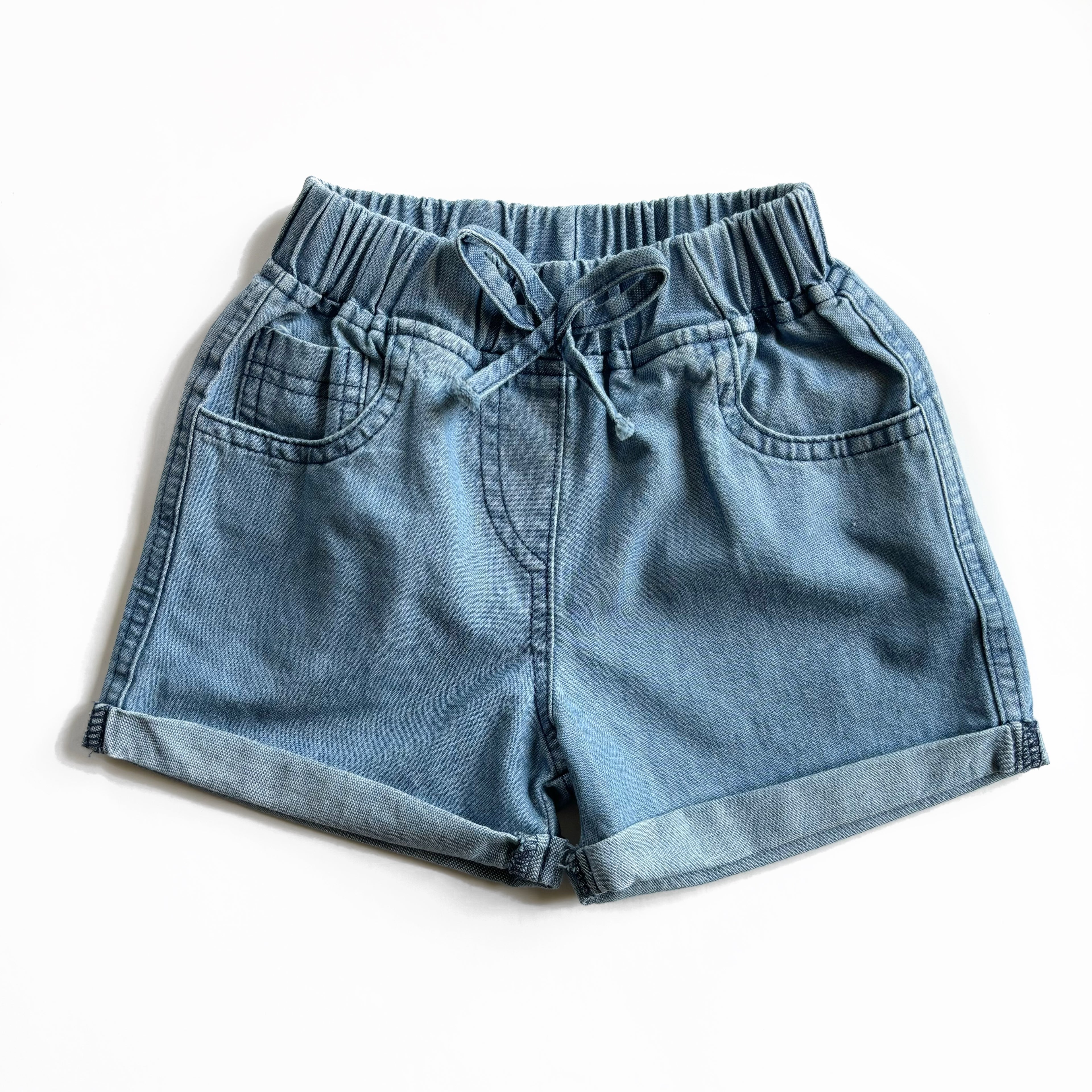 Light Wash Soft Denim Girls Shorts