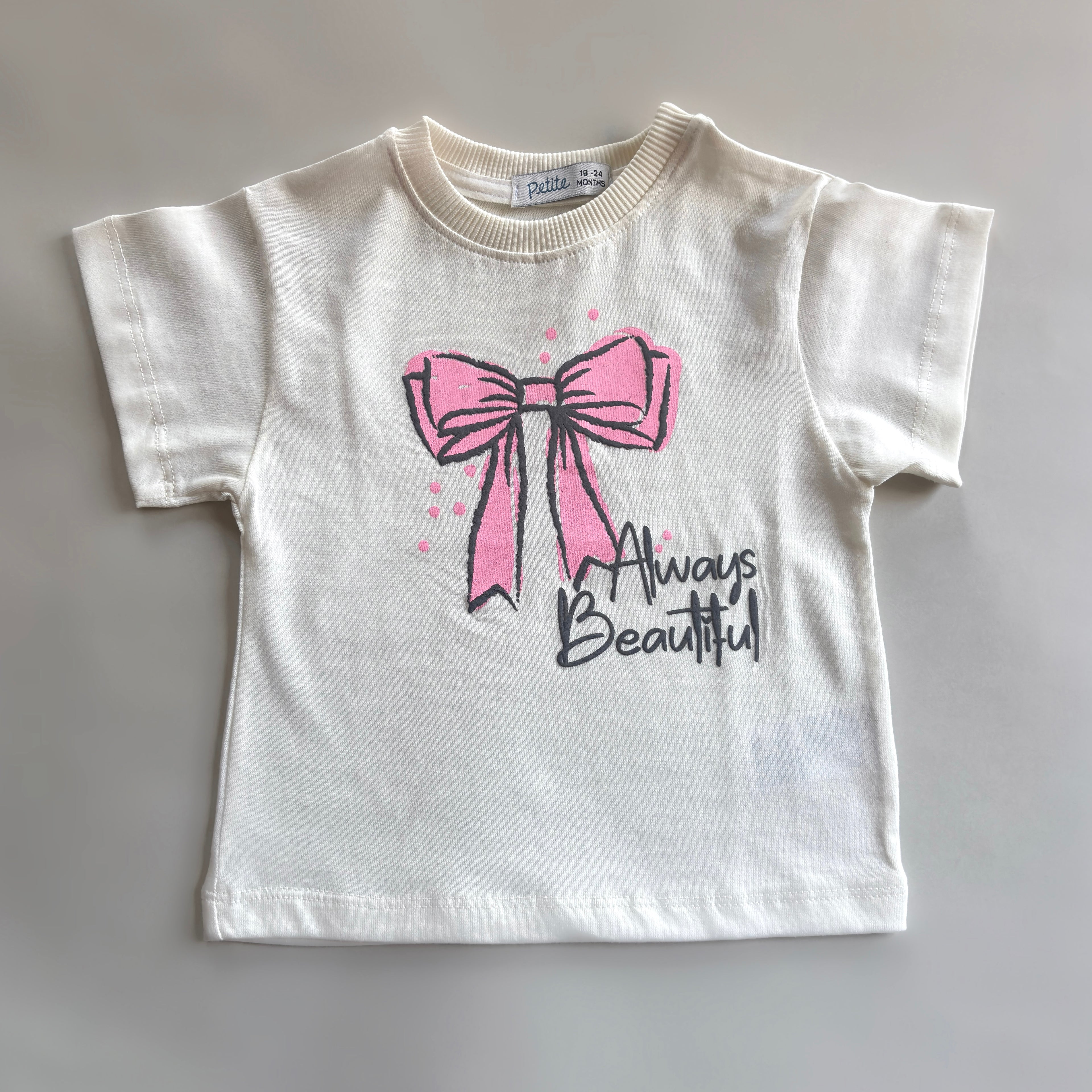 Bow Raised Print T-shirt