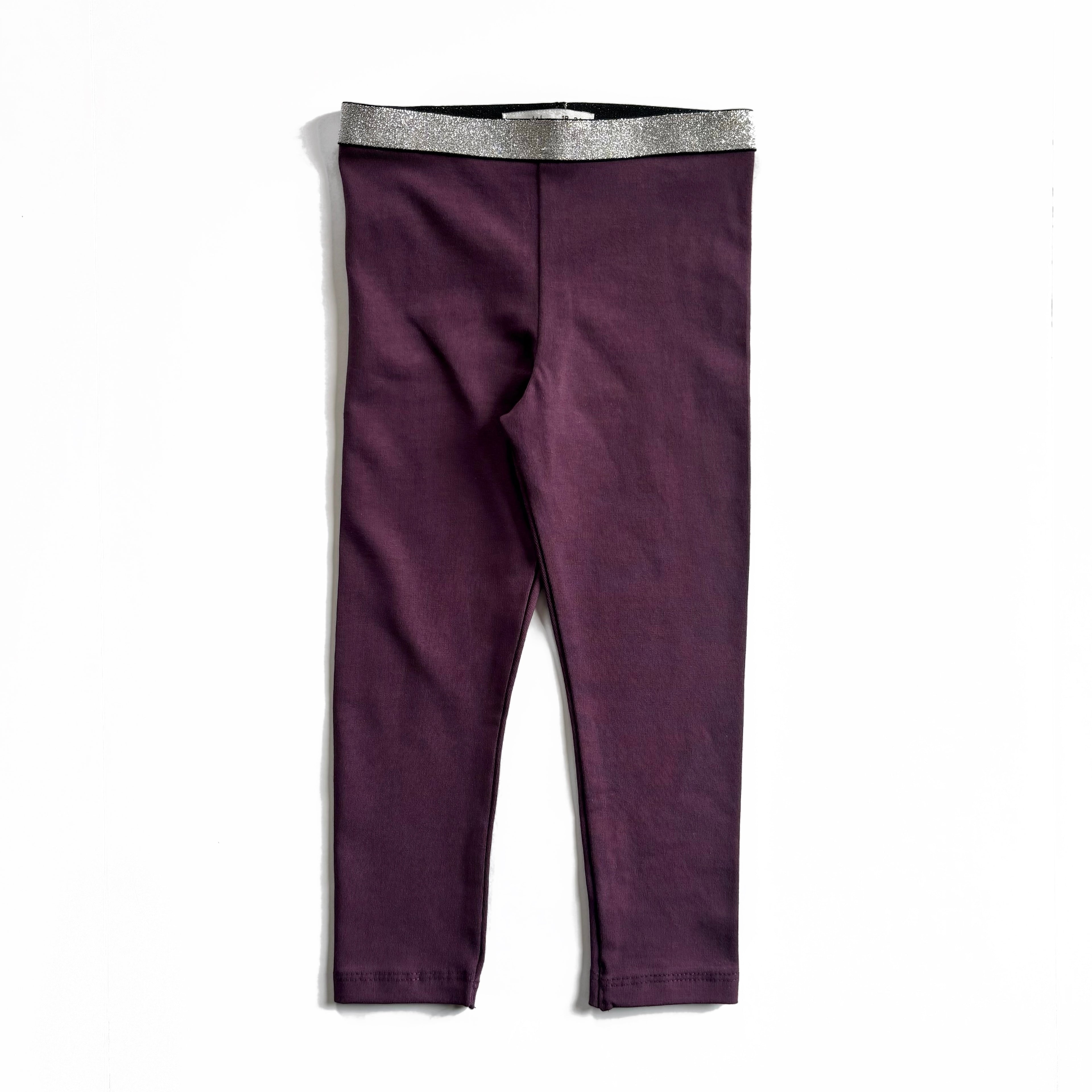 Dark Purple Cotton Leggings