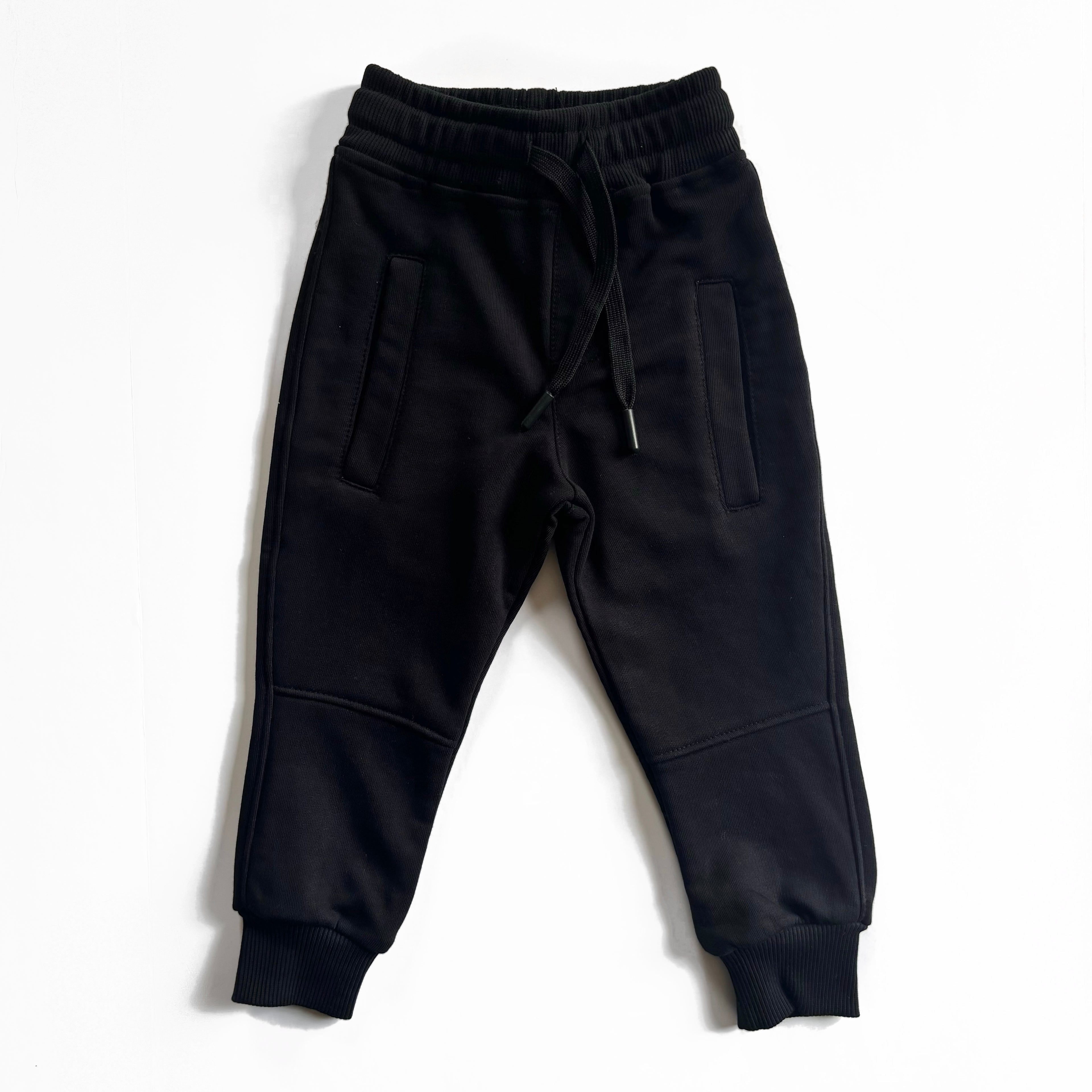 Black Cotton Joggers