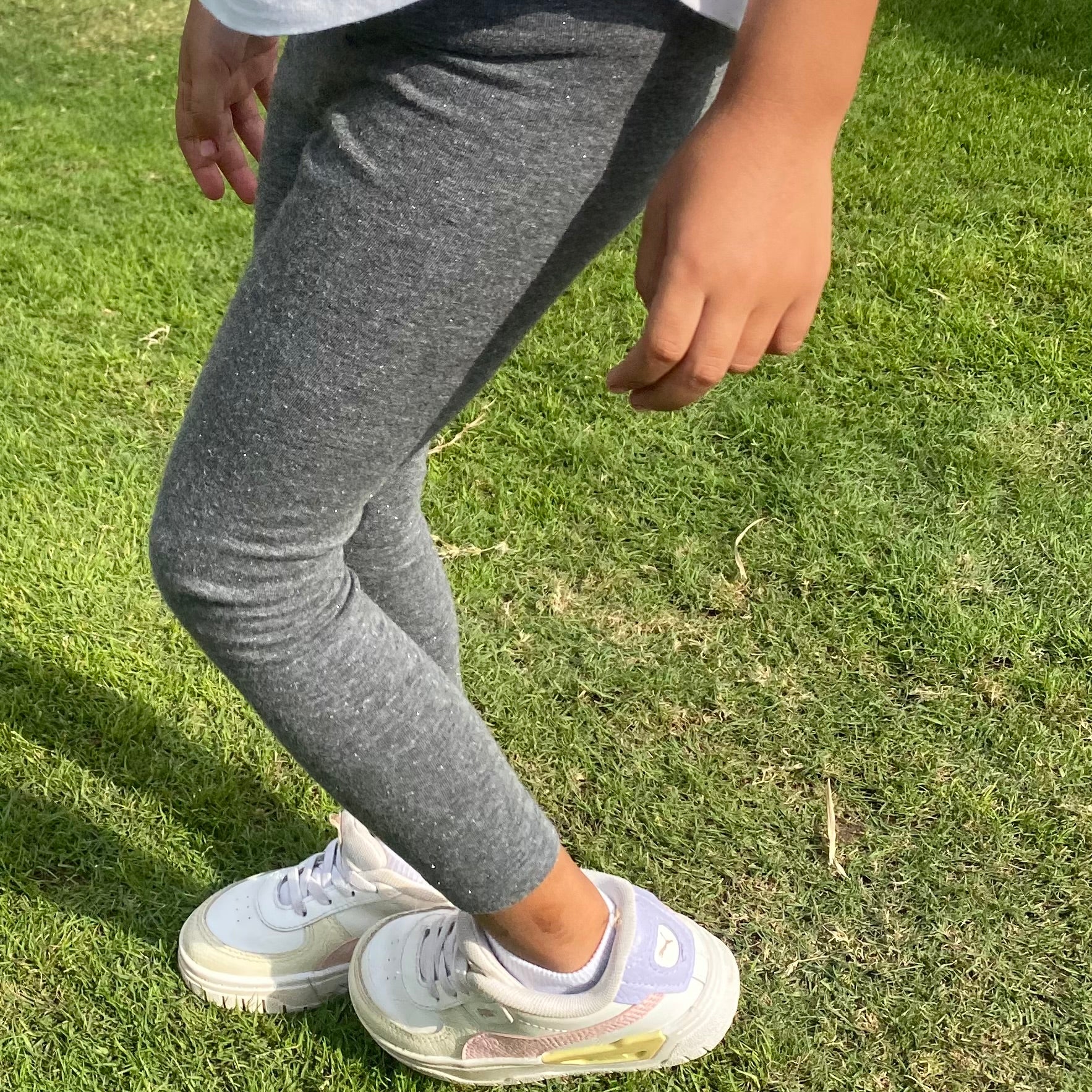 Grey Silver Thread Leggings