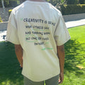 Beige Raised Print Over-sized T-shirt