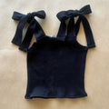 Black Ribbed Cotton Top