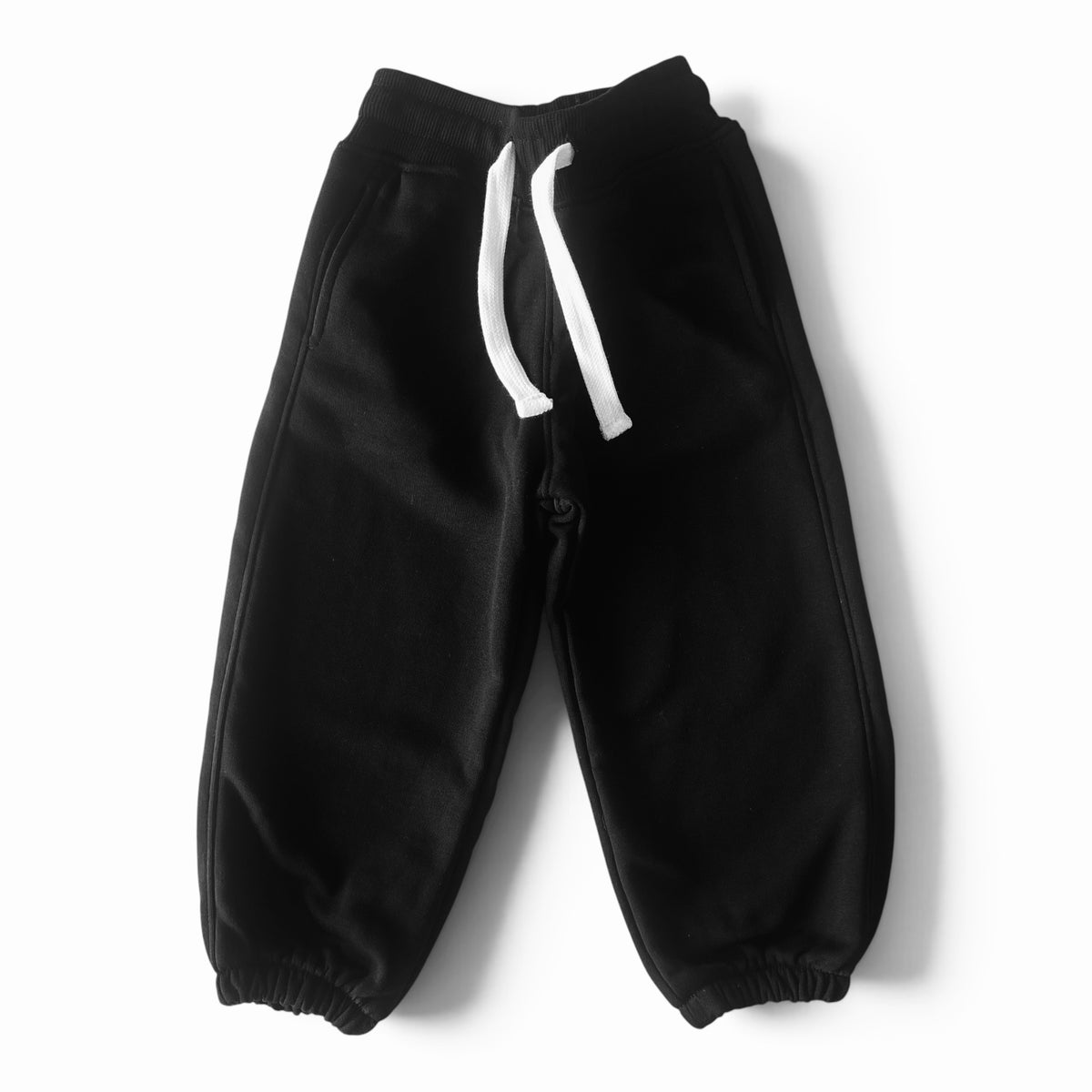 Loose Fit Black Cotton Joggers