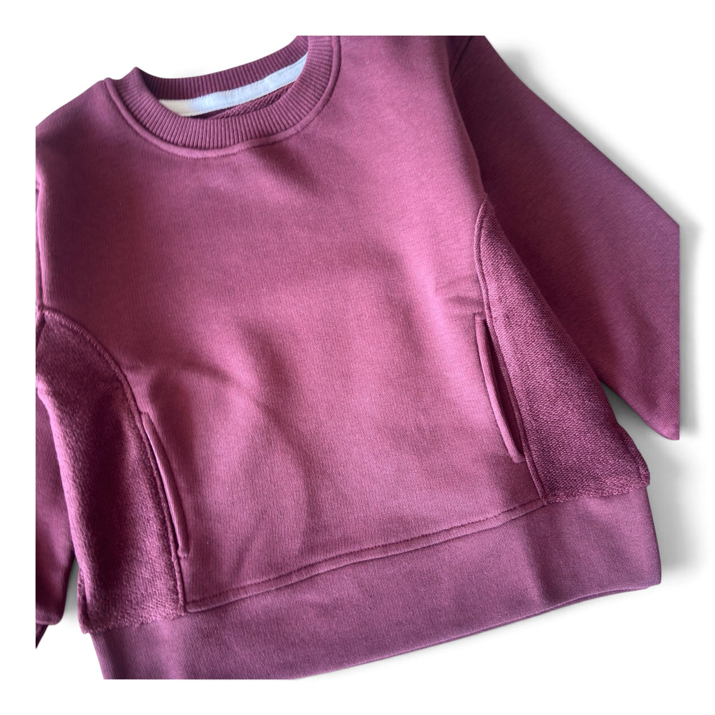 Burgundy Cotton Sweatshirt