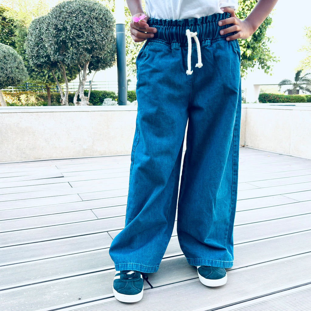 Wide Leg Denim Pants